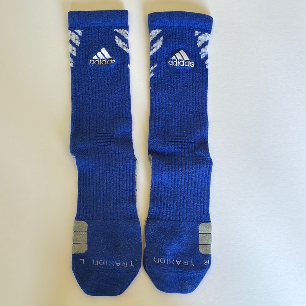 Adidas Mens Large Blue Crew Neck Socks